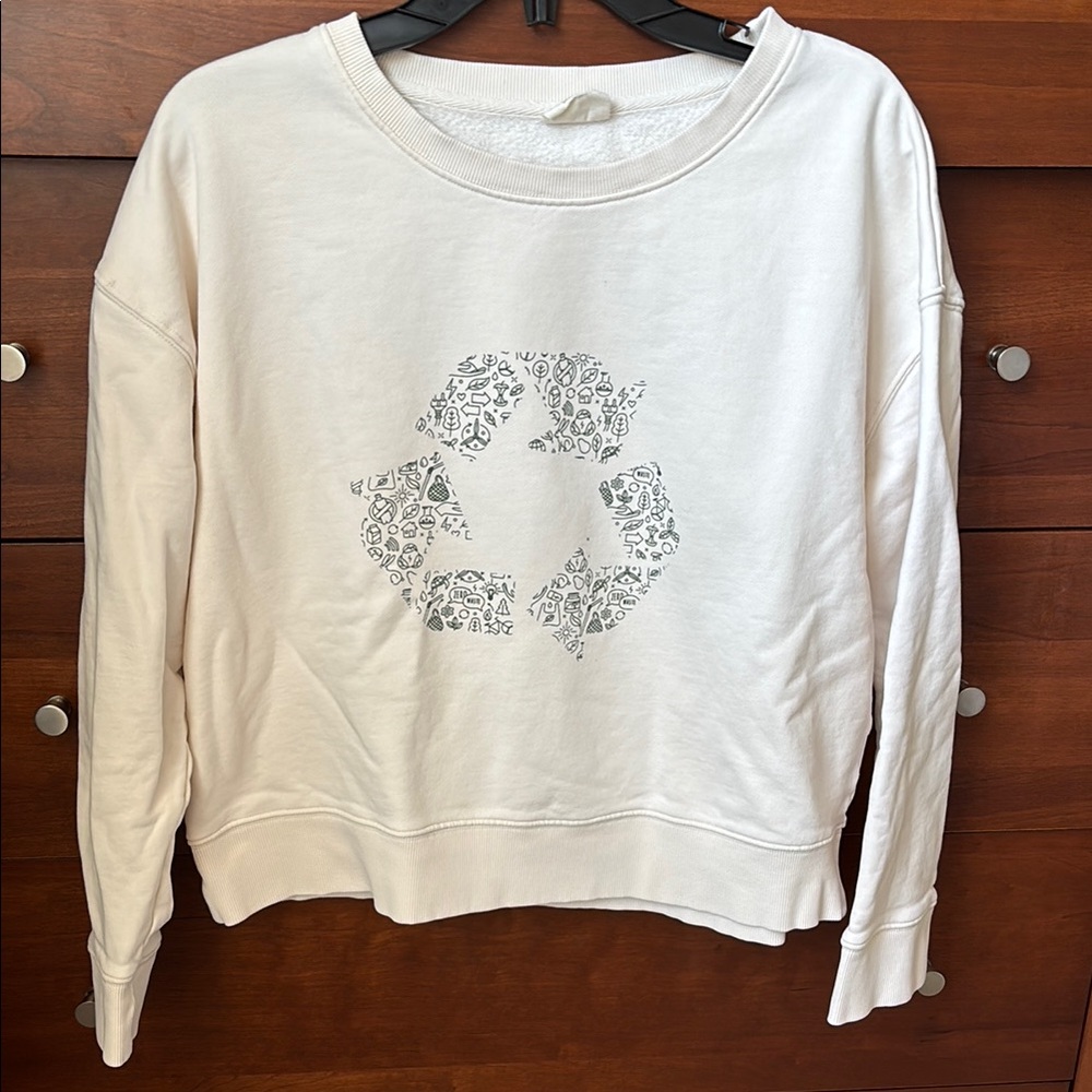 Pact Eco-Friendly White Sweatshirt, L, Perfect condition! ♻️